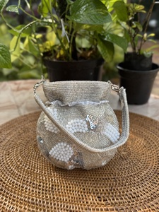 Mini <b>Sequin</b> Potli Bag Embellished Drawstring <b>Handbag</b> for Women Wedding Party Festive Ethnic Occasion and Evening Wear - Product Image 3