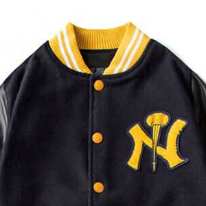Customized Printing Long Sleeve Men Wool Baseball Letterman Varsity <b>Jackets</b> Mens Chenille <b>Patches</b> Custom Logo Design <b>Jackets</b> - Product Image 2