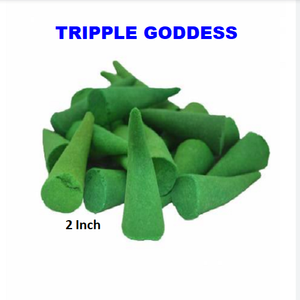 Conos de Incienso Natural Triple Diosa, Suministro al por Mayor de la Mejor Marca (Verde) - Product Image 1