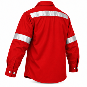 Wholesale Men <b>Flame</b> Resistant <b>Shirt</b> Oil Tanker Marine Safety Work <b>Shirt</b> Reflective Tape Custom Men's Heavy Duty Offshore Uniform - Product Image 6