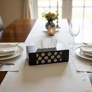 Wooden Tissue Box Napkin Holder Tabletop Handmade Decorative Dispenser for Home Hotel Restaurant Bar - Product Image 2