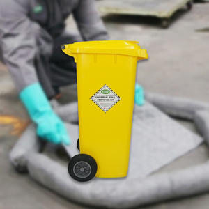 Universal Spill Kit 120 Liter with Wheelie <b>Bin</b> Mobile Spill Response Kit for Oil Chemical Absorbent Industrial Safety Equipment - Product Image 4