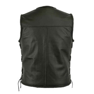 Chaleco de Cuero Genuino Ligero para Hombre, Transpirable, para Motociclistas, de Alta Calidad - Product Image 2