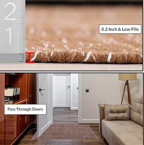 Tapis de sol moderne en jute fait main de haute qualité, antidérapant, pour cuisine, couloir, entrée - Tapis de sol en gros pour la maison - Product Image 4