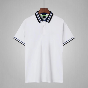 Camisas de Manga Corta de Punto Antiarrugas al por Mayor para Hombre, Poliéster/Algodón, Estampado Personalizado, Logotipo Frontal, Bolsillo, Camisas Polo Casuales - Product Image 2