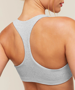 Soutien-gorge de sport pour femme, dos nageur, demi-bonnet, sans armatures, sans couture, gris uni, en Spandex et Polyester, respirant, lavable en machine, toutes saisons - Product Image 5