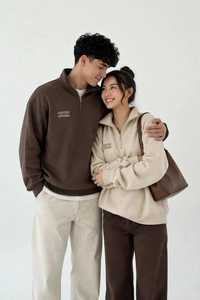 เสื้อสเวตเชิ้ตแบบซิปครึ่งตัว Unisex จาก Oneten Apparel ผ้าฝ้าย 100% ทรงหลวม สวมใส่สบาย เหมาะสำหรับฤดูใบไม้ร่วง - Product Image 6