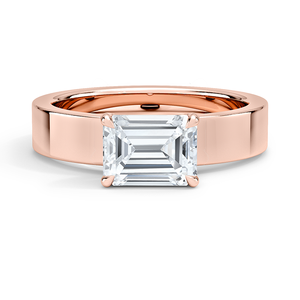 Belle bague solitaire fabriquée en or jaune massif 14 carats - Product Image 5
