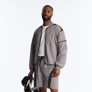 Chaqueta Táctica Ligera de Poliéster/Algodón de Alta Calidad con Cremallera, Abrigo Casual Utilitario, Chaqueta de Vuelo MA-1, Estilo Urbano Liso Teñido - Product Image 6