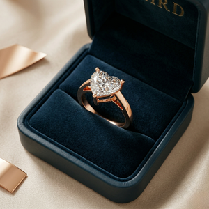 Anillo de Compromiso con Diamante Cultivado en Laboratorio, Corte Corazón, 2.2 CT, Certificado IGI, Oro Sólido de 9k, Anillo de Promesa para Mujer, Regalo de Fiesta, Moderno - Product Image 4