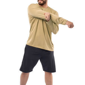เสื้อยืดแขนยาวสำหรับวิ่งออกกำลังกาย แห้งเร็ว คอกลม สำหรับผู้ใหญ่ ขายดีที่สุด - Product Image 4