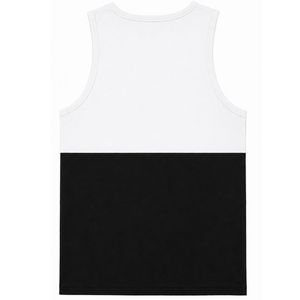 <b>White</b> And Black <b>Men</b> Sleeveless Tank Top Color Block Design Casual Summer <b>Vest</b> Gym Fitness Workout Muscle Shirt Cotton Athletic - Product Image 2