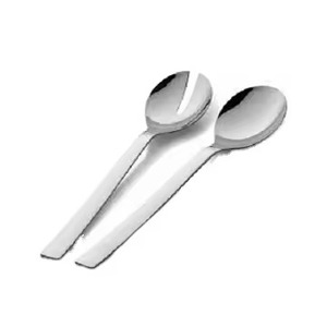 Elegant Style Metal Salad Server Set Stainless Steel Salad Serving Spoon Fork <b>Kitchen</b> Dining <b>Table</b> Use - Product Image 2