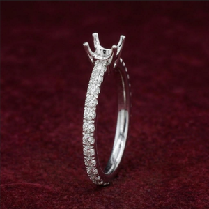 Prix d'usine, design fabuleux, haute qualité, bague solitaire de mariage en or blanc 18 carats avec diamant véritable taille brillant et sertissage à griffes pour - Product Image 3