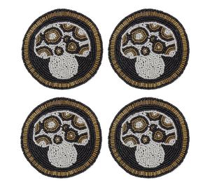 Handmade Tree Design Glass <b>Beaded</b> Coasters Multicolor Decorative Table Coaster <b>Set</b> At Best Price - Product Image 5