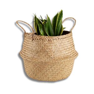 Cestas Decorativas Hechas a Mano de la Marca PHU HAO, Cestas de Paja Natural Tejidas a Mano para Plantas de Interior, Decoración del Hogar - Product Image 1