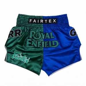 กางเกงมวยไทย Fairtex คุณภาพพรีเมียม Royal Enfield สีม่วงดำ พิมพ์ลายซิลค์สกรีน สำหรับชกมวย ผู้ชาย ผู้ใหญ่ ใส่ได้ทั้งชายและหญิง - Product Image 5