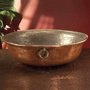 Bol de bain de pieds en cuivre avec poignées-Bol de spa de trempage de pédicure portable pour un usage domestique disponible en vrac - Product Image 2