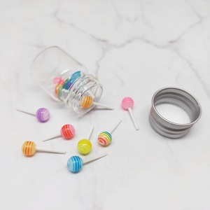 1 12 Scale Candy Jar Bottle Miniature with Lollipop Clear Glass Jar for Dollhouse Playground Decor <b>Accessories</b> for Age 14+ - Product Image 3
