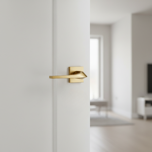 Premium Brass Door <b>Handle</b> Set with Mortise <b>Lock</b> | Luxury Lever <b>Handles</b> for Interior Doors | Hardware for Hotel Interior Decor - Product Image 2