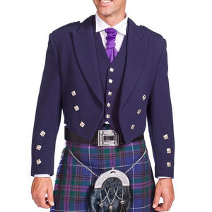 Chaleco de Estilo Formal para Kilt Argyll, Chaqueta de Lana Negra Prince Charlie con Chaleco para Kilt en Todas las Tallas, Ideal para Festivales de Música - Product Image 2