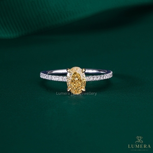 แหวนเพชรเลี้ยงในห้องปฏิบัติการ รับรองโดย IGI รูปทรงวงรีและทรงกลม ทอง 9K 10K 14K 18K ของขวัญสำหรับผู้หญิง เครื่องประดับขายส่ง - Product Image 1