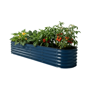 Wholesale Galvanized Steel Raised Garden Bed with Corrugated Design for <b>Vegetable</b> Planting in Backyard Patio Garden Use GB027 - Product Image 1