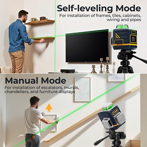 Niveau laser 360° auto-nivelant, W04CG amélioré 4x360 °   Niveau laser Bluetooth pour la construction avec base rotative électrique - Product Image 5