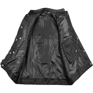 Gilet de motard personnalisé en cuir véritable pour homme, gilet matelassé de club moto, gilet zippé en cuir de vachette premium - Product Image 2