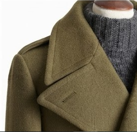 Men's 100% <b>Woolen</b> Overcoat Double Breasted Long Coat Stand Collar Custom Logo OEM Outerwear - Product Image 5