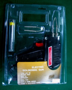 ปืนบัดกรี HC0115 | ชุดปืนบัดกรีไฟฟ้า UO-100W877 แบบมีสายพลาสติกพร้อมหัวบัดกรีและลวดบัดกรีสำหรับซ่อมแซมบ้านและรถยนต์ - Product Image 4