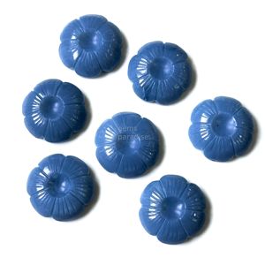 Colgante de ópalo azul natural en forma de flor, tallado a mano, colgante de cristal con forma de flor, talla de ópalo de 25 mm para joyería - Product Image 4