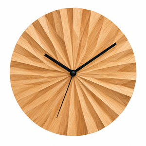 Horloge murale ronde moderne en bois, silencieuse, à quartz, affichage analogique à aiguilles, alimentée par piles, décorative pour salon et bureau - Product Image 1