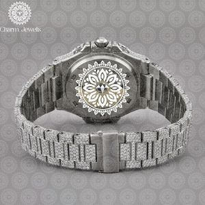Reloj de Lujo para Hombre Charm, Caja de Acero Inoxidable de 40 mm, Movimiento Mecánico, Fecha Automática, Detalles de Diamantes, Correa de Acero Inoxidable, 10 Bar - Product Image 2