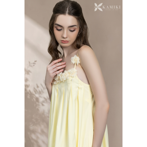 Robe longue droite vintage unie pour femme 100% coton respirant décontractée pour l'été - Product Image 1