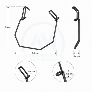 Spéculum ophtalmique professionnel AL MIDA certifié CE Classe II en acier inoxydable, à prise facile pour la chirurgie oculaire - Product Image 6
