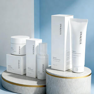 Emballage cosmétique de luxe personnalisé avec impression à l'écran - Pot de crème 70g, tube de nettoyant 100g, flacon de lotion en plastique 50ml et boîte - Product Image 3