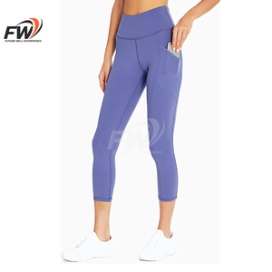 Vêtements de sport en spandex avec logo personnalisé, pantalon de yoga taille haute pour femmes, vêtements de fitness pour la salle de sport, leggings de yoga qui rehausse les fesses - Product Image 4