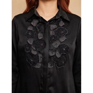 Chemise pour femme de créateur à manches longues, détails modernes et look élégant pour le quotidien – Achetez directement auprès du fournisseur, export en gros depuis l'Inde - Product Image 3