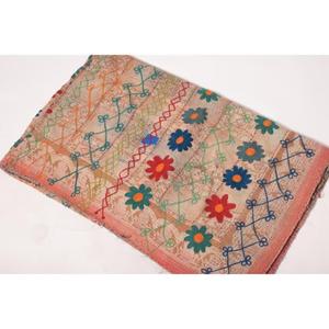 Lavinas Boho Kantha Suzani Embroidered <b>Quilt</b> Handmade Vintage Cotton Floral Eco-Friendly Washable All-Season Home Bedspread - Product Image 6