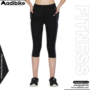 Leggings de yoga capri sans couture taille haute pour femme, effet ventre plat, légers, respirants, séchage rapide, Spandex/Polyester, toutes saisons - Product Image 5