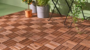 Viet Wood Eco-friendly Waterproof Anti-Slip Vietnam Acacia Wood <b>Interlocking</b> Outdoor Floor <b>Tiles</b> Contemporary Design Matt Finish - Product Image 2