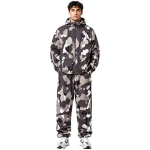 Supplier Custom Grey Camo Windbreaker Tracksuit <b>Men's</b> Lightweight Hooded <b>jacket</b> for <b>men</b> Jogger Set OEM Streetwear Outfit Custom - Product Image 1