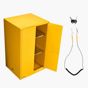 Armadio per Stoccaggio Materiali Infiammabili da 65 Galloni, 37,9 X 34,0 X 65,0 Pollici, in Lamiera Zincata a Freddo con Ripiani Regolabili per Magazzino - Product Image 1