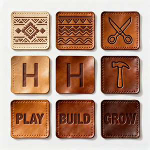 Étiquettes en cuir véritable personnalisées avec logo en relief, patchs en cuir gaufré, étiquettes en cuir PU vintage cousues pour jeans, vestes, chapeaux, sacs - Product Image 5