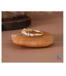 Bague ajustable tendance en argent sterling 925 avec diamants marquise et grappe d'étoiles, bijou de mariage étincelant, cadeau pour femme - Product Image 3