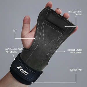 Unisex Leather Hand Grip for Weightlifting Gym Padded Palm Grips for Pull Ups Rows Fitness Training Gear Supplier - Product Image 5