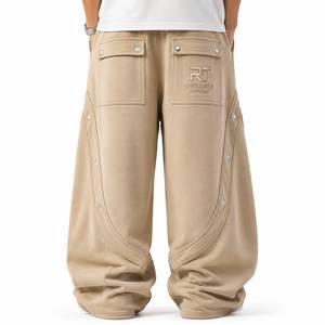 Hot Selling Factory Price High Quality <b>Men</b> Lightweight Casual Mid Wide Leg <b>Trouser</b> Quick Dry Breathable Winter - Product Image 2
