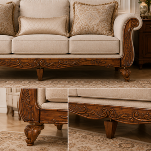 OEM Factory Solid <b>Wood</b> <b>Sofa</b> Decorative Trim Front Rail Side Panels Exposed <b>Wood</b> <b>Frame</b> Upholstery Furniture Components - Product Image 3