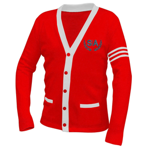 Custom College Open Front Knitted <b>Cardigan</b> <b>Sweater</b> Embroidered Patch Button Casual Winter Style Applique Design <b>Cardigan</b> - Product Image 5